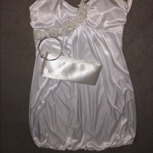 White fancy prom or homecoming dress